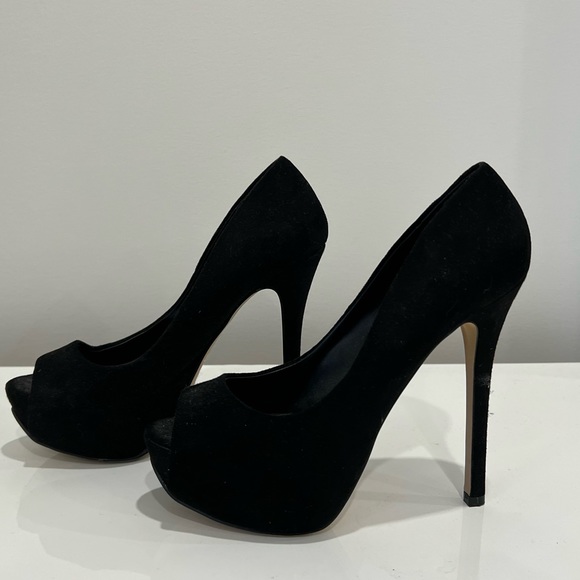 Open toe black stiletto Aldo high heel pumps 37 - Picture 5 of 6